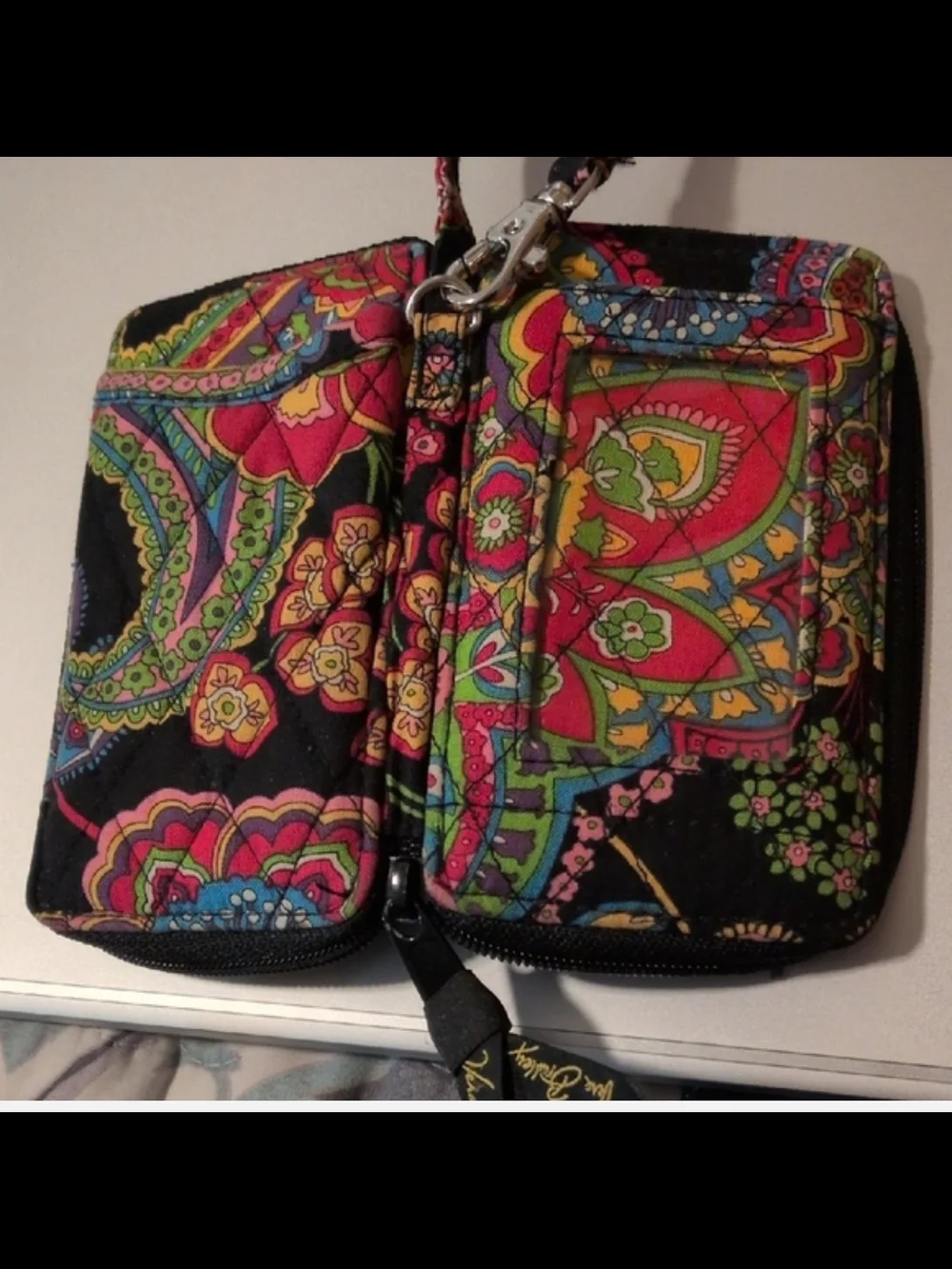 Vera Bradley Floral Pattern Wristlet  Case - Pink Multi
